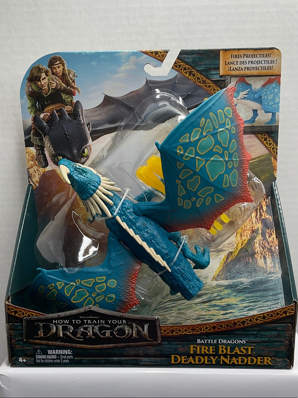 Fire Blast Deadly Nadder Battle Dragons - Blue Dragon Toy (50)
